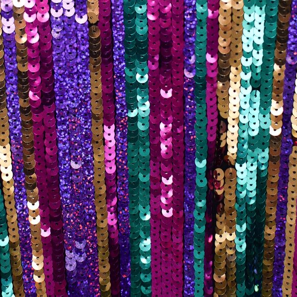 NWT ASOS Outrageous Fortune Rainbow Sequin Jumpsuit Straight Leg Size 4 Party - Picture 10 of 13